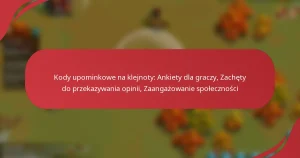 Kody upominkowe na klejnoty: Ankiety dla graczy, Zachęty do przekazywania opinii, Zaangażowanie społeczności