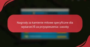 Nagrody za kamienie milowe specyficzne dla wydarzeń za przyspieszenia i zasoby
