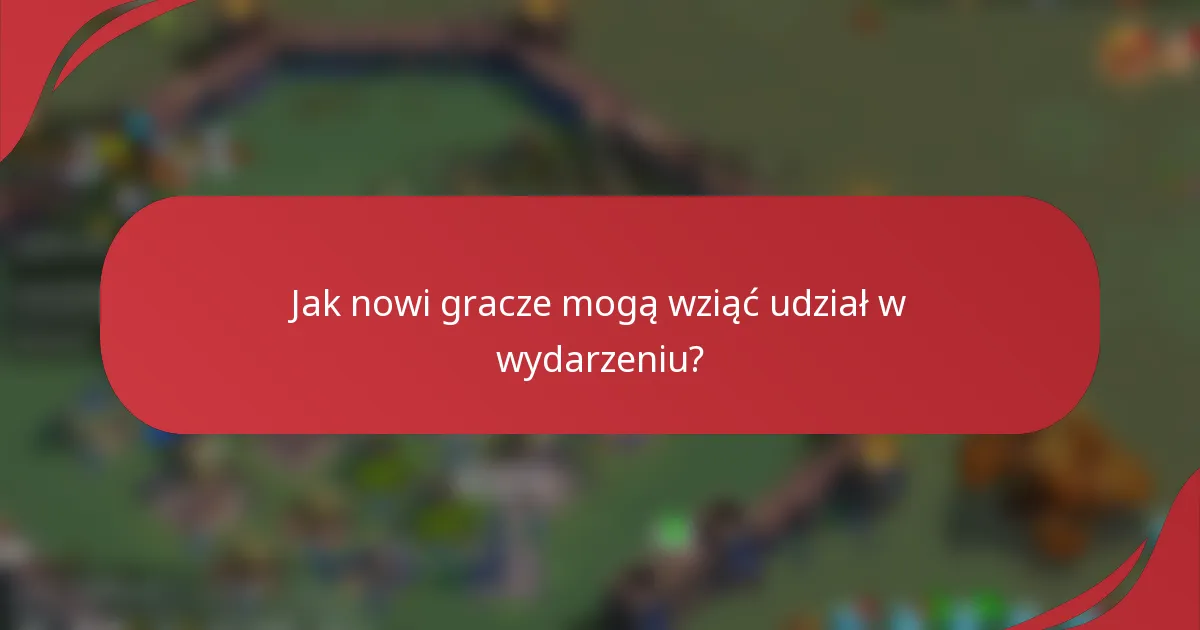 Jak nowi gracze mogą wziąć udział w wydarzeniu?