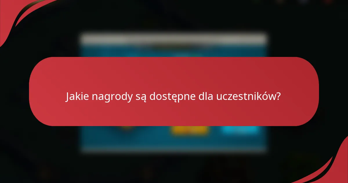 Jakie nagrody są dostępne dla uczestników?
